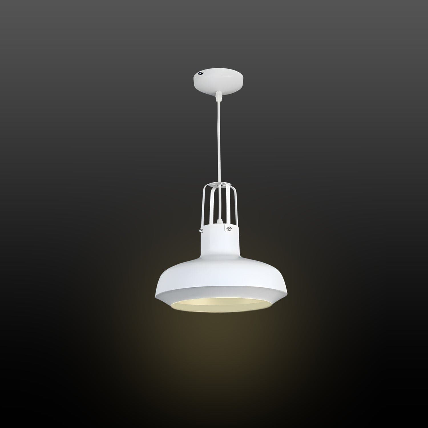 Arctic Cage, A crisp caged pendant with a clean, modern silhouette.