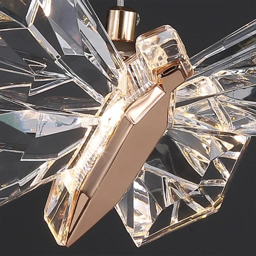 Butterfly Crystal, Crystal wings that catch and scatter warm light.